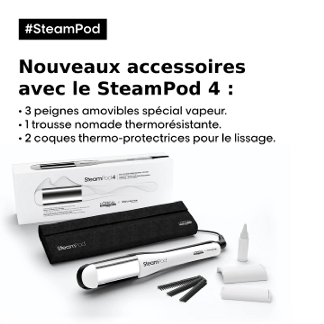Pack Steampod 4 Cheveux Épais L'Oréal Professionnel 7 Pack Steampod 4 Cheveux Épais L'Oréal Professionnel – Image 7