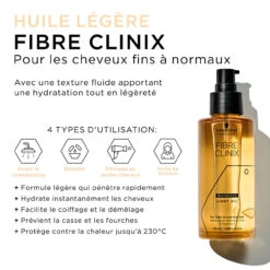 Huile Pour Cheveux Fins à Normaux Fibre Clinix Schwarzkopf 100 Ml 7 Huile Pour Cheveux Fins à Normaux Fibre Clinix Schwarzkopf 100 Ml -Soins Personnels Boutique oil fibre light 2 63711.1695629057